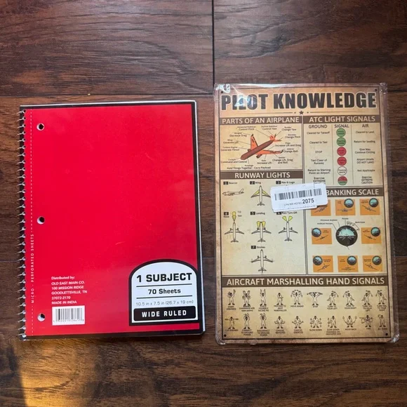 Pilot Knowledge Metal Tin Vintage Sign NWT - Picture 3 of 3